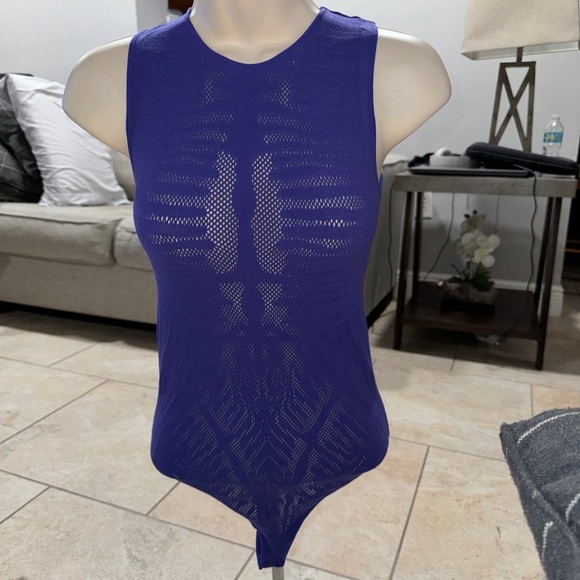 Wolford Tops - Wolford Zebra Net Bodysuit Size Small
